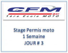 Stage CFM 33 - Permis moto accéléré 5 jours permis A2 A1.Jour 3